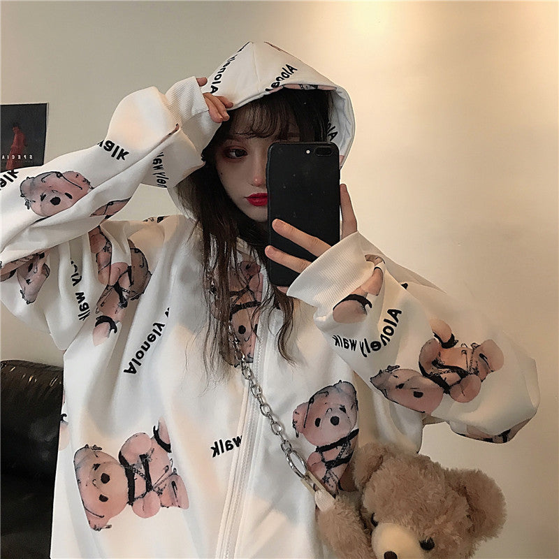 Printed bear sweater