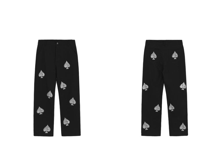 Summer High Street Love Diamond Jeans Female Ins Tide Loose Old Pants  Casual Trousers