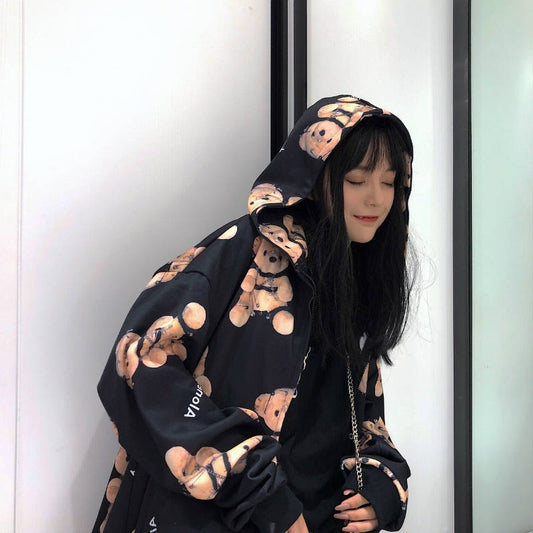 Printed bear sweater