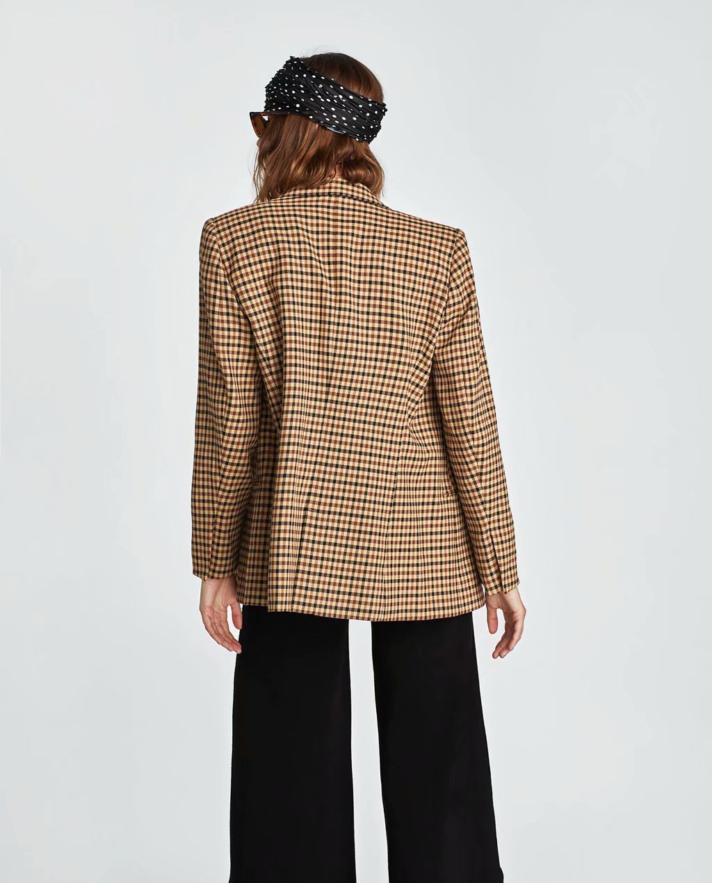 Plaid coat ladies small suit