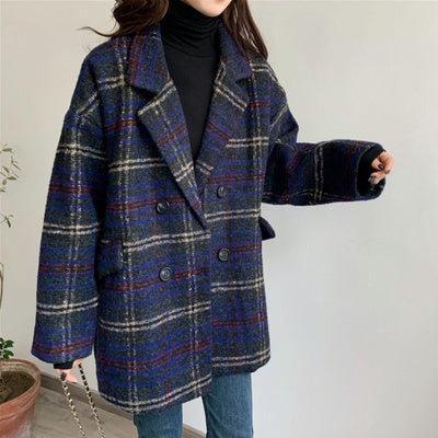 Ladies check coat