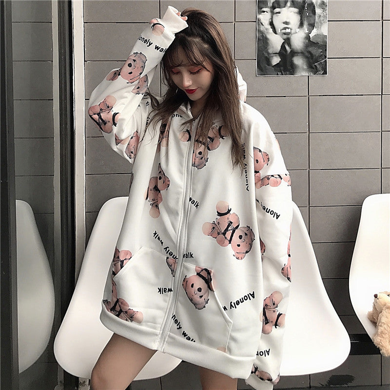 Printed bear sweater