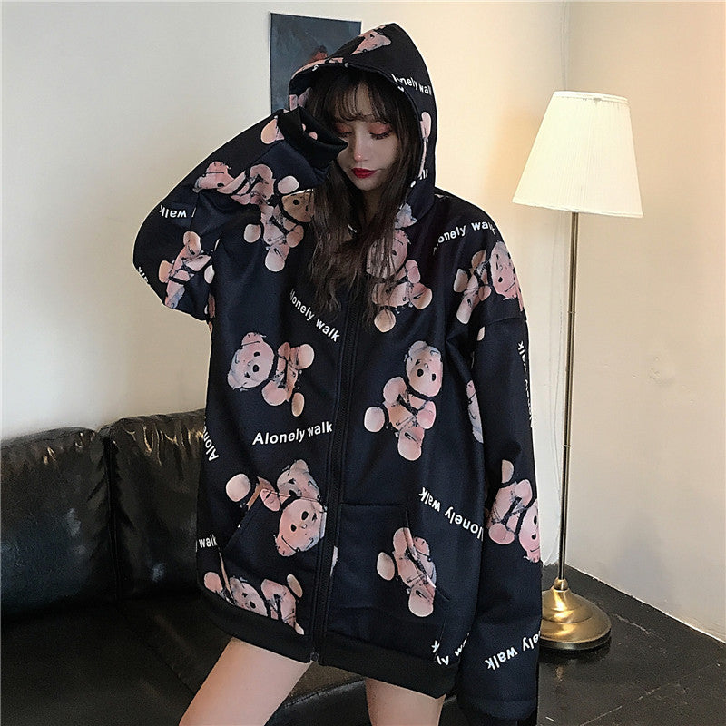 Printed bear sweater