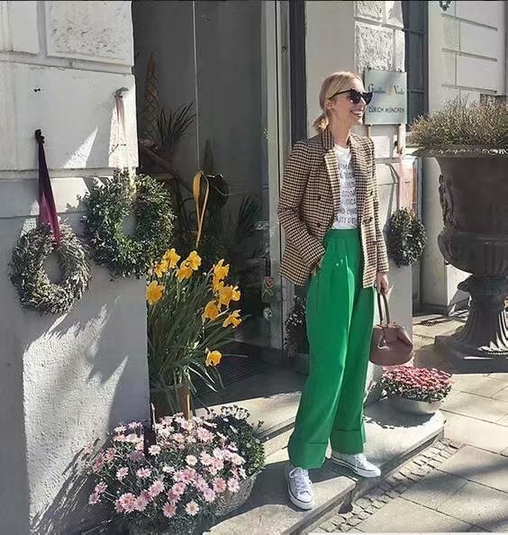 Plaid coat ladies small suit