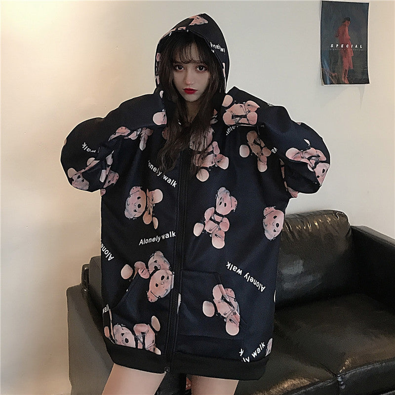 Printed bear sweater